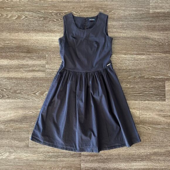 EUC Saint James Navy Cotton Fit & Flare Sleeveless Dress 4 Classic French Style - Picture 6 of 14